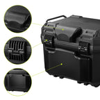 Yescom Motorcycle Trunk Box with Backrest Scooter Tour Pack