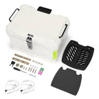 Yescom White Motorcycle Trunk Box with Backrest Scooter Tour Pack