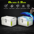 Yescom White Motorcycle Trunk Box with Backrest Scooter Tour Pack