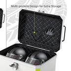Yescom White Motorcycle Trunk Box with Backrest Scooter Tour Pack