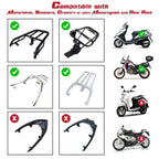 Yescom Motorcycle Scooter Trunk Tail Box Topcase Black