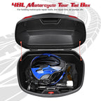 Yescom Motorcycle Scooter Trunk Tail Box Topcase Black
