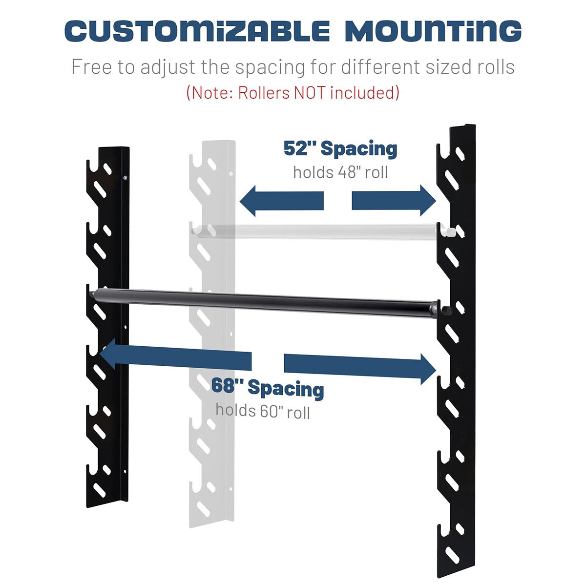 Yescom Vinyl Roll Holder Storage Rack Wall Mount