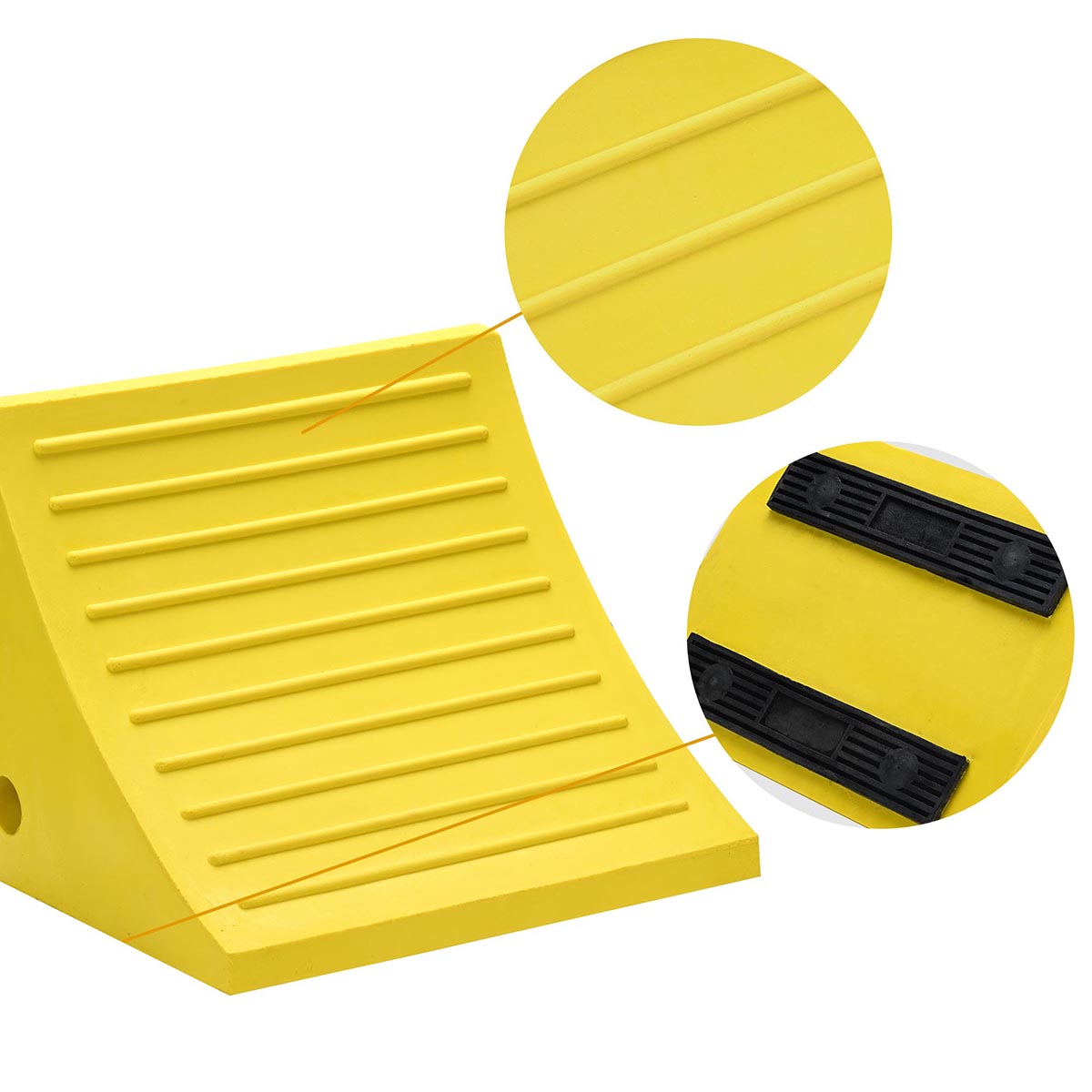 Yescom Wheel Chocks 2ct. for 50in. Tire, 198,400lbs GVWR, Polyurethane