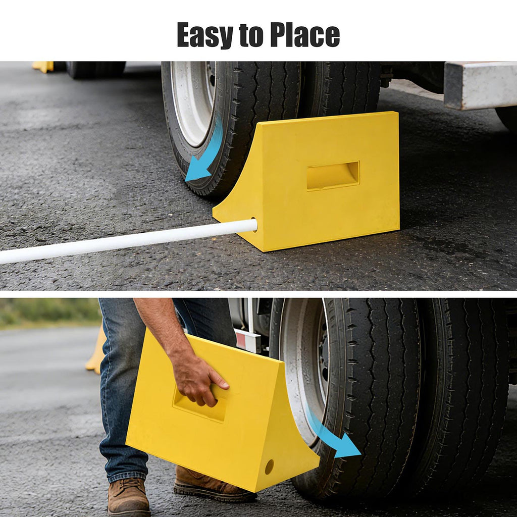 Yescom Wheel Chocks 2ct. for 50in. Tire, 198,400lbs GVWR, Polyurethane