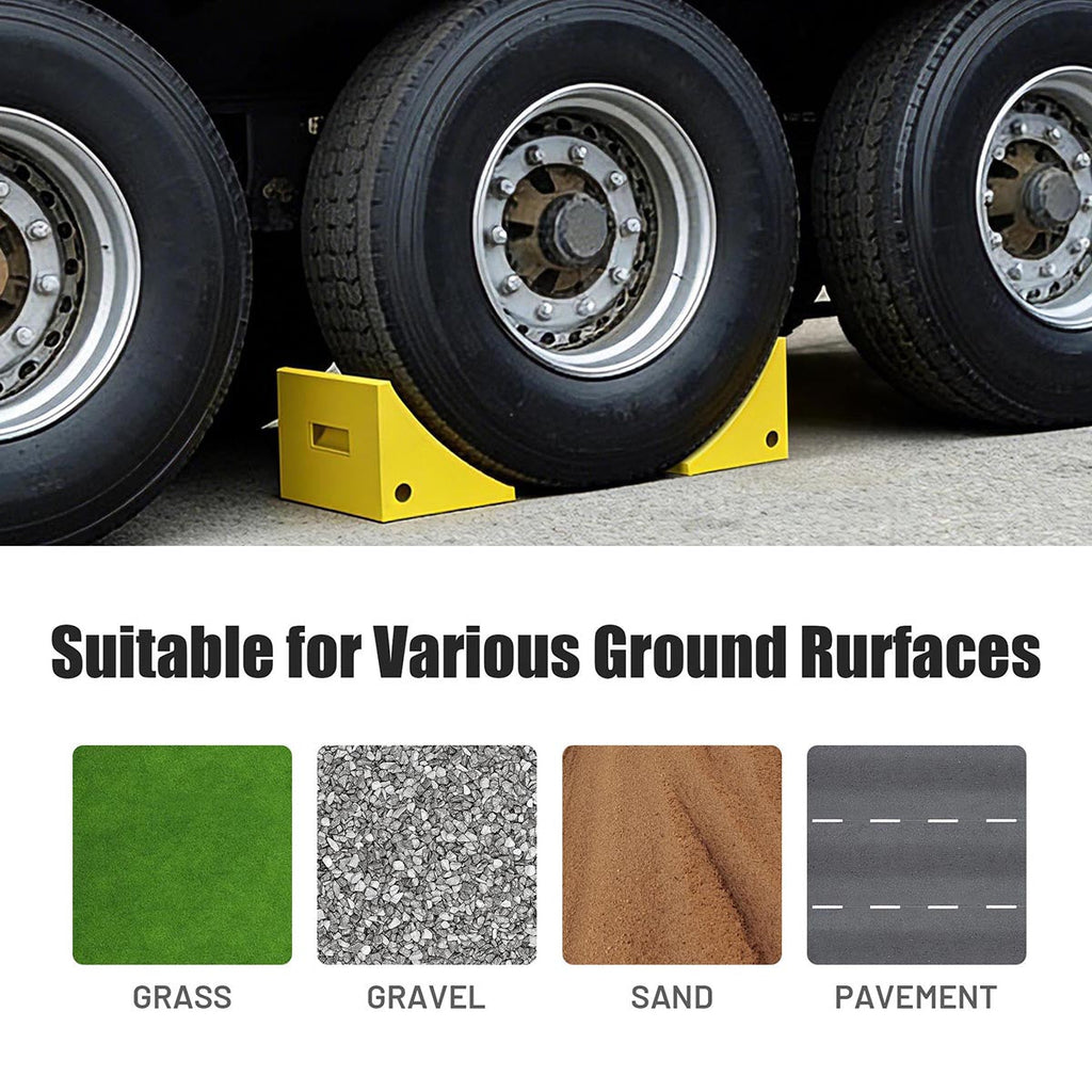 Yescom Wheel Chocks 2ct. for 50in. Tire, 198,400lbs GVWR, Polyurethane