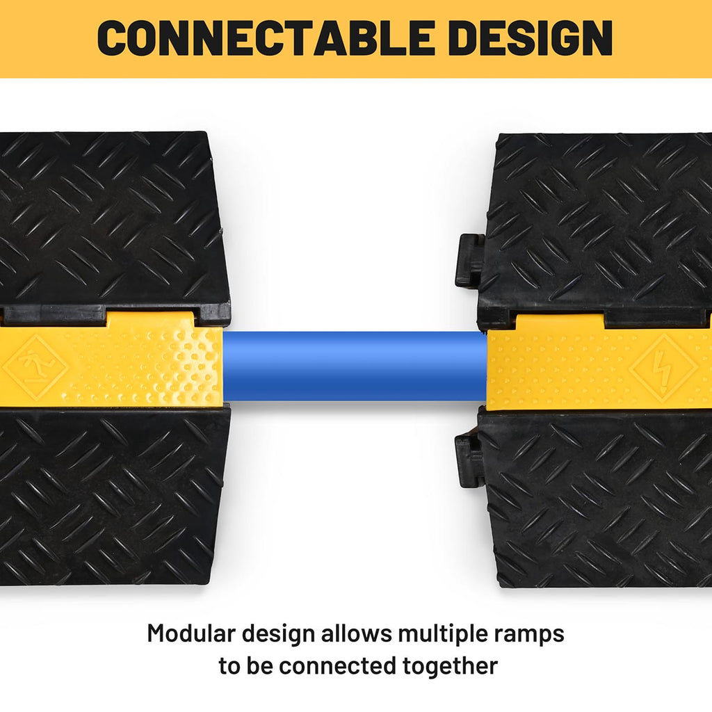 Yescom Cable Ramp Rubber Hose Protector 1 Channel for 3 1/8" Cables