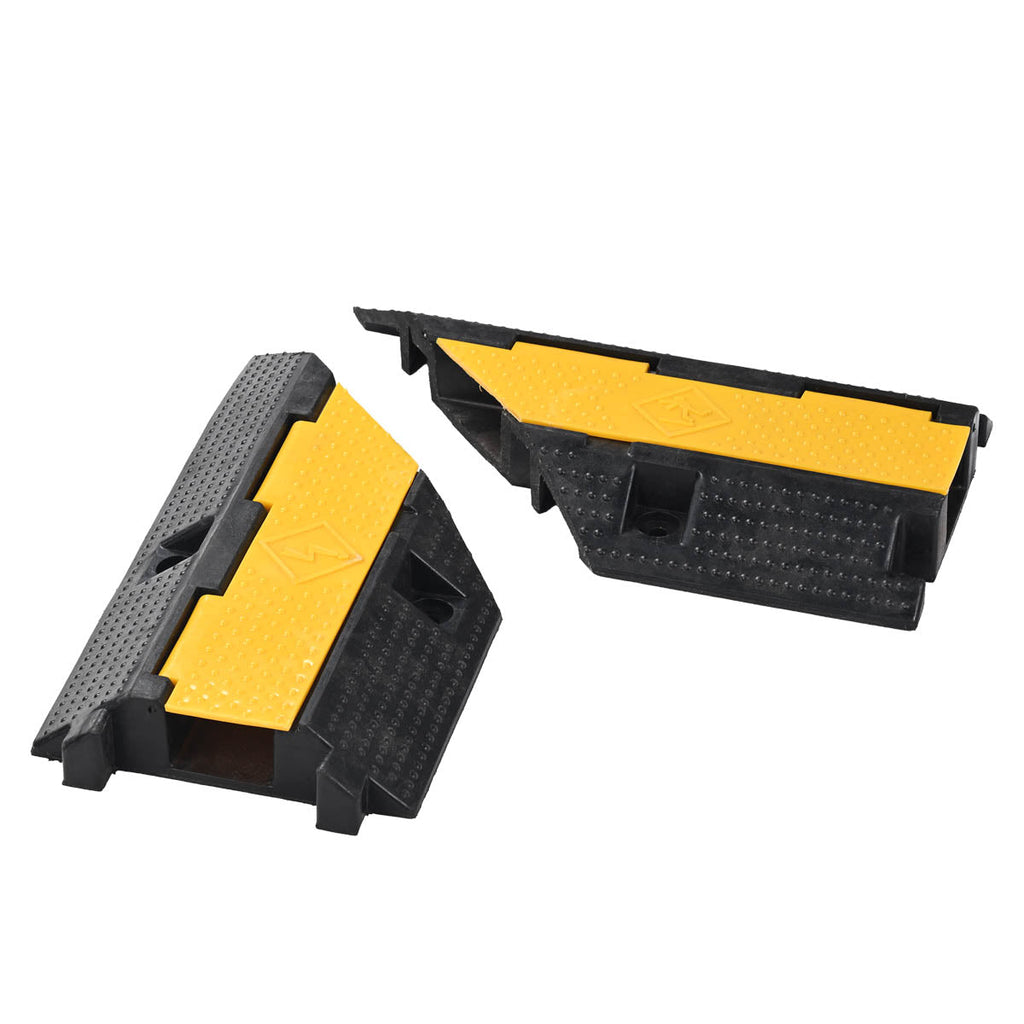 Yescom 1-Channel Cable Ramp Protector 90° Left/Right Turn Corner for 2" Cables