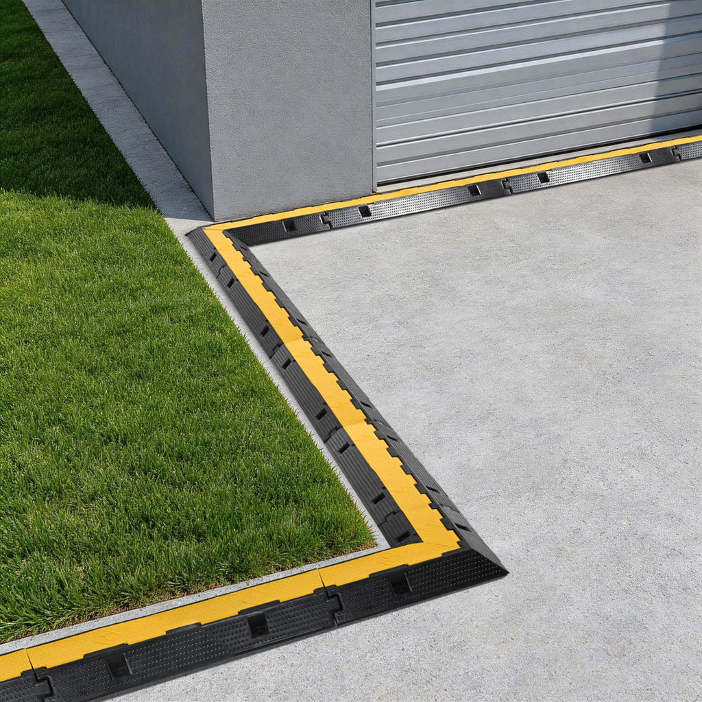 Yescom 1-Channel Cable Ramp Protector 90° Left/Right Turn Corner for 2" Cables