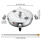 Yescom 16.5in Pressure Washer Surface Cleaner Stainless Steel