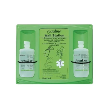 Single Use Eyewash Station, 2 (32 oz) Bottles, Includes Mounting Hardware