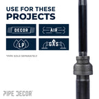 3 in. x 2 in. Black Reducing Coupling