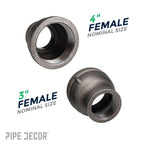 4 in. x 3 in. Black Reducing Coupling