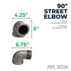 3 in. Black 90 Degree Street Elbow