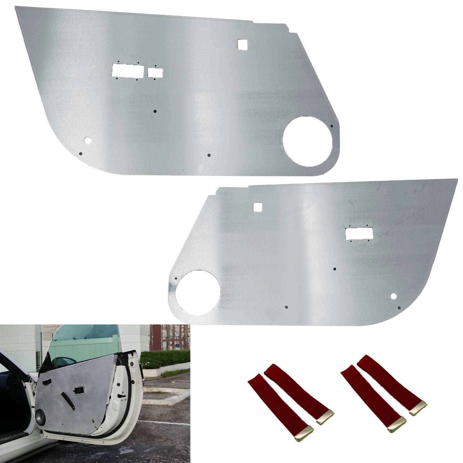 Aluminum Door Cards Panels For 2003-2009 350Z Coupe Z33 Lightweight Racecar US