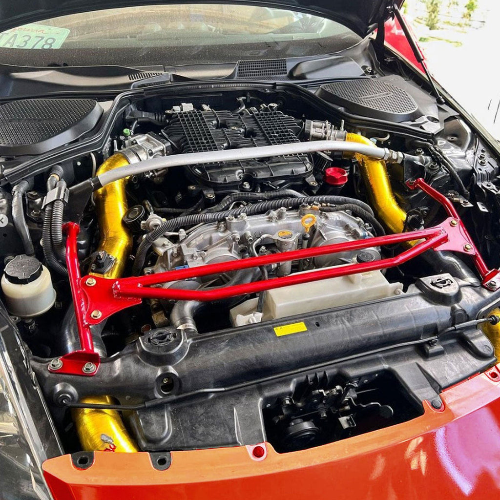 Upper Nismo Style Strut H Brace Bar Red For VQ Nissan 350Z Z33 VQ35