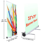 Yescom 10pcs Trade Show Retractable Banner Stand 33" x 79" Wholesale