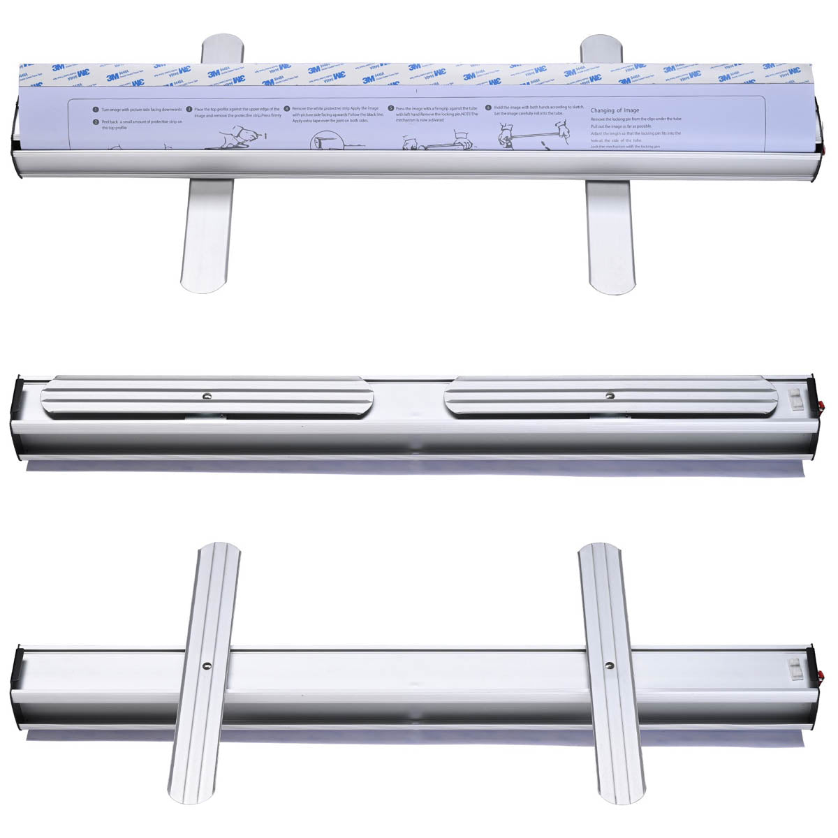 Yescom Illuminated Retractable Banner Stand Kit 33 x 79 in