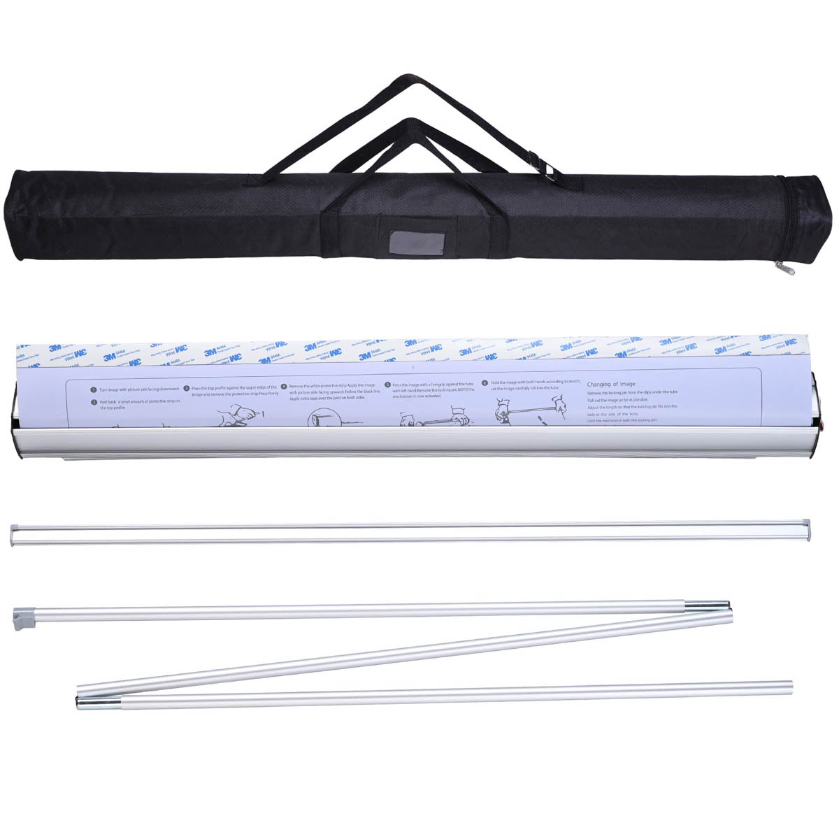 Yescom Illuminated Retractable Banner Stand Kit 33 x 79 in