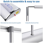 Yescom 33 x 79 in Aluminum Trade Show Retractable Banner Stands 5ct.