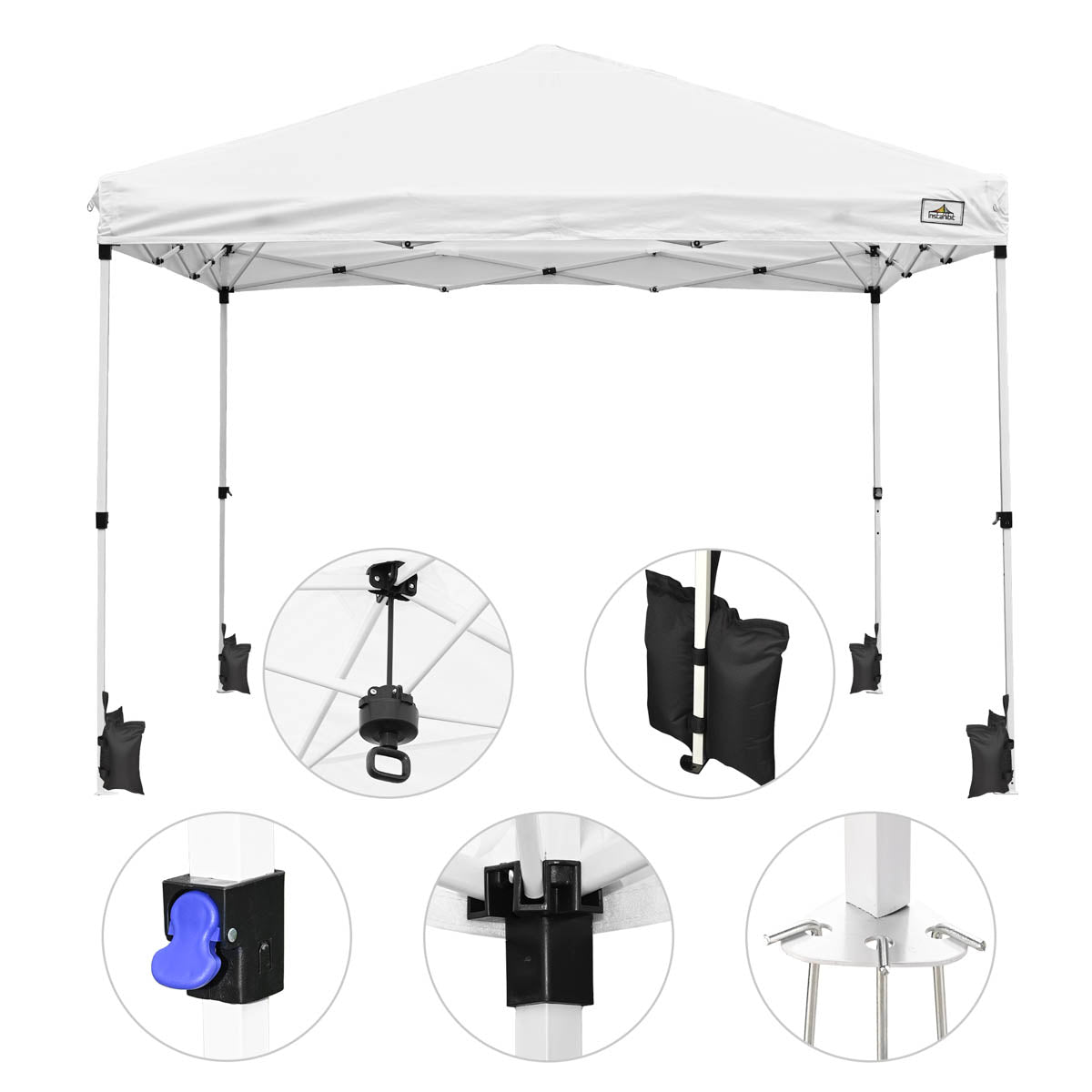 Yescom 10x10 Pop Up Canopy Tent with Bag, Optional Sidewalls