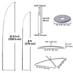 Yescom Feather Flag Pole Kit - 10 Sets, Base Type Options