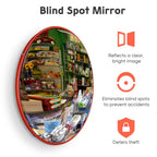 Yescom 12in Convex Mirror Fish Eye Mirror Blind Spot Safety