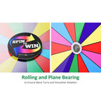 WinSpin 18" Tabletop Prize Wheel Dry Erase, Dark Rainbow