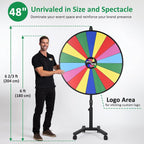 WinSpin 48" Rolling Stand Prize Wheel Color