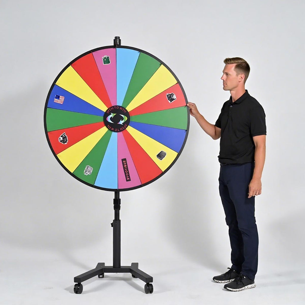 WinSpin 48" Rolling Stand Prize Wheel Color