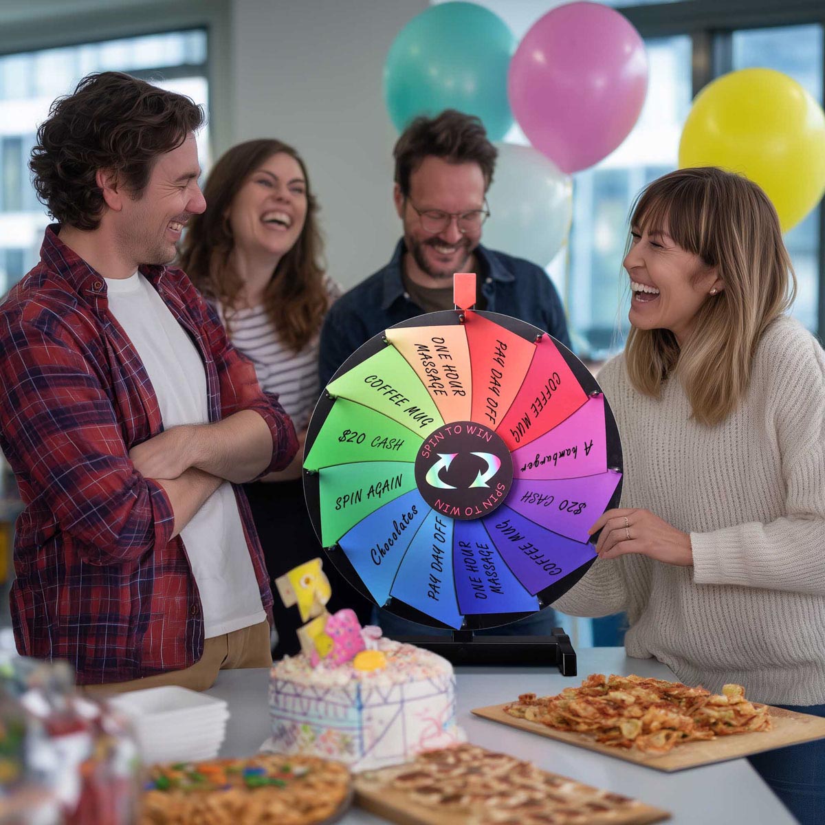 WinSpin 18" Prize Wheel Tabletop Custom Wheel 12-Slot