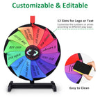 WinSpin 18" Prize Wheel Tabletop Custom Wheel 12-Slot