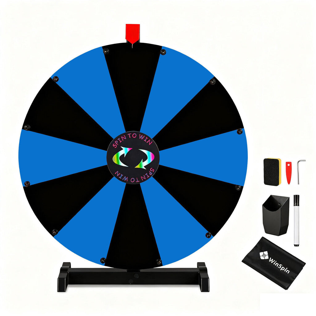 WinSpin 24" Modular Dry Erase Spin Wheel Customizable Color Slots(12)