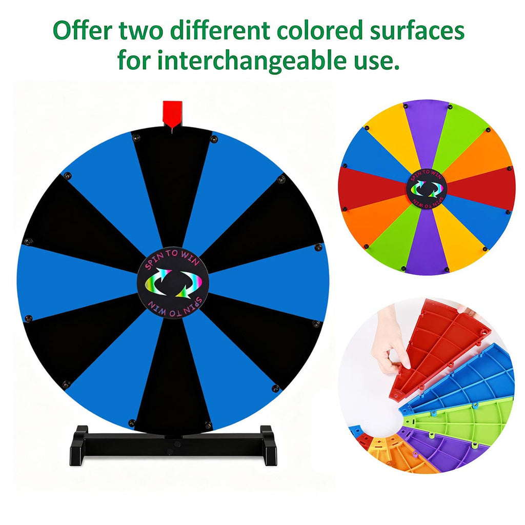 WinSpin 24" Modular Dry Erase Spin Wheel Customizable Color Slots(12)