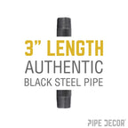 1 in. x 3 in. Black Pipe