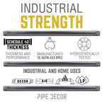 1 in. x 5 1/2 in. Black Pipe