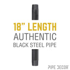 1 1/2 in. x 18 in. Black Pipe