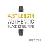 1 1/4 in. x 4 1/2 in. Black Pipe