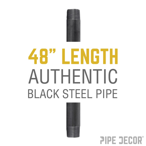 1 1/4 in. x 48 in. Black Pipe