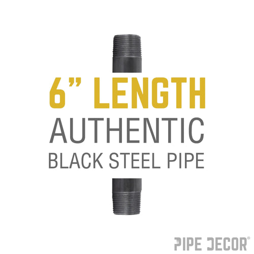 1 1/4 in. x 6 in. Black Pipe