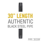 1/2 in. x 30 in. Black Pipe
