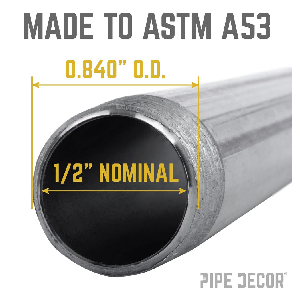 1/2 in. x 48 in. Black Pipe