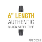 1/2 in. x 6 in. Black Pipe