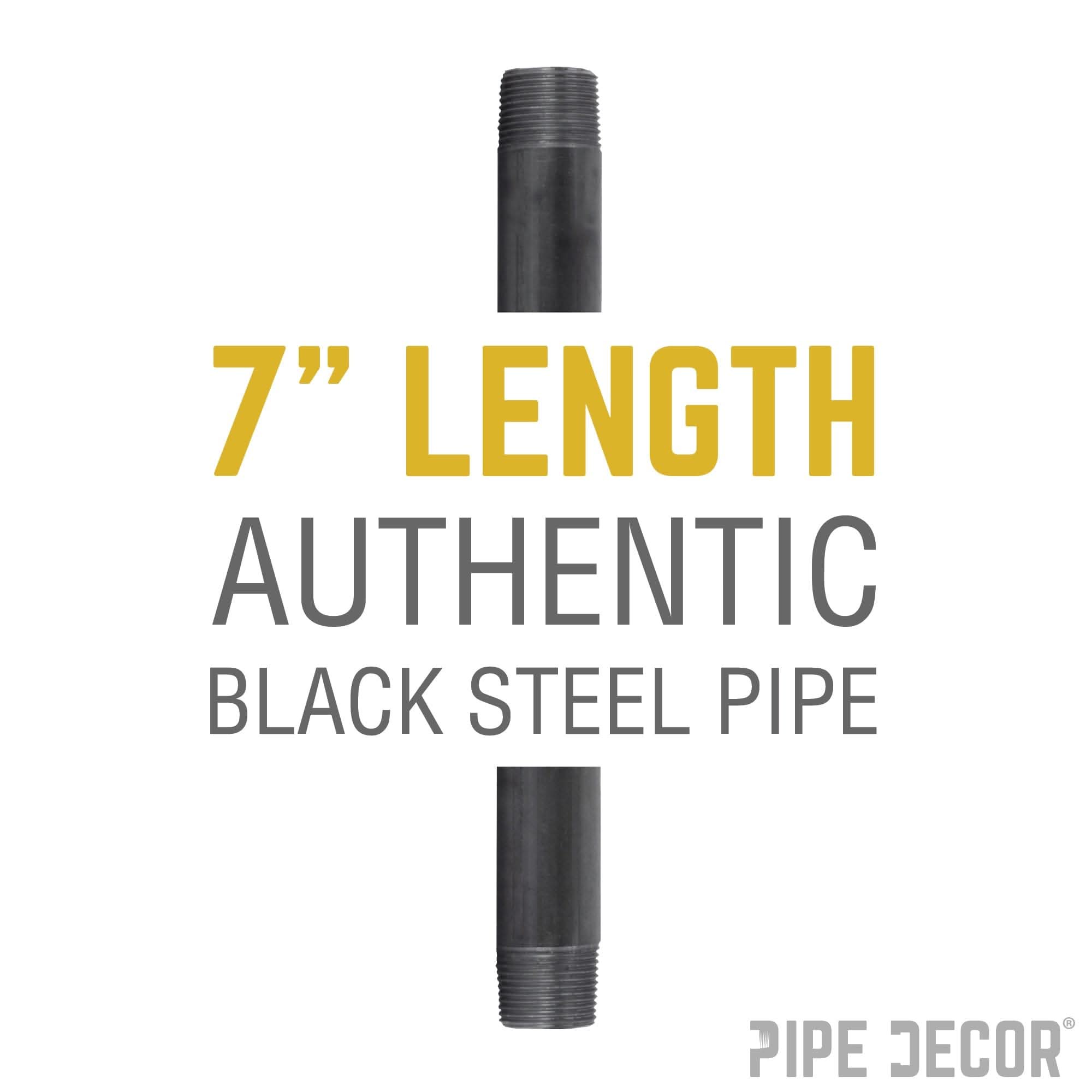 1/2 in. x 7 in. Black Pipe