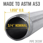 3/4 in. x 14 in. Black Pipe