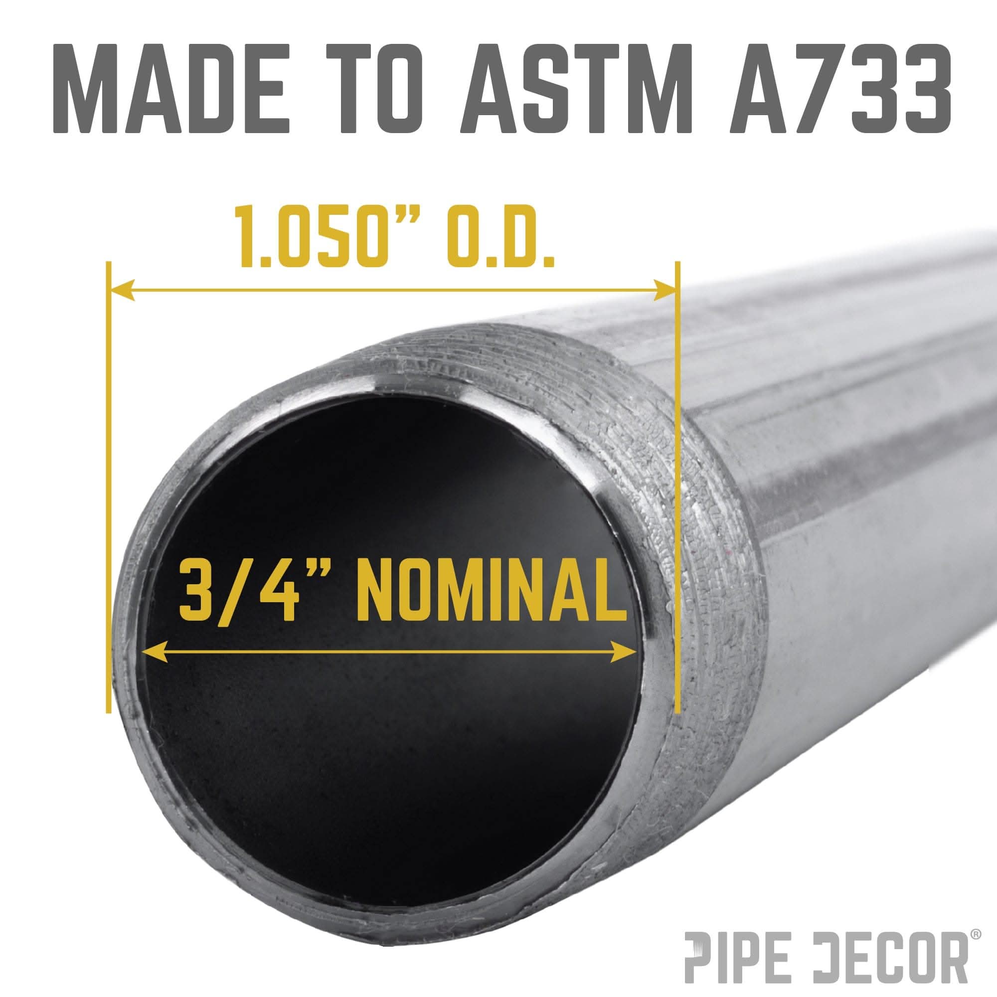 3/4 in. x 4 1/2 in. Black Pipe