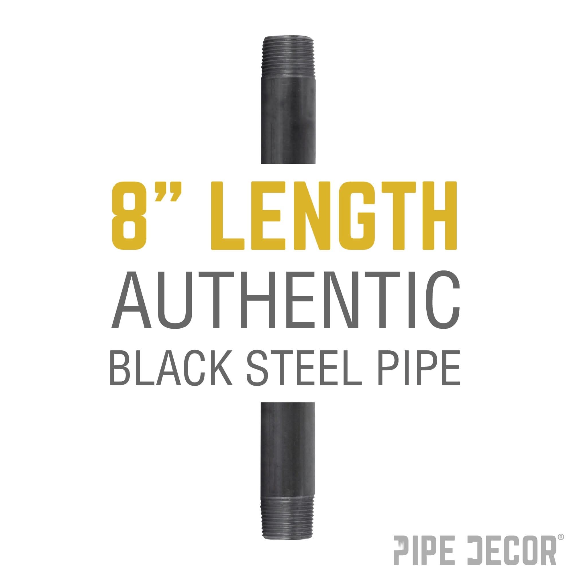 3/4 in. x 8 in. Black Pipe