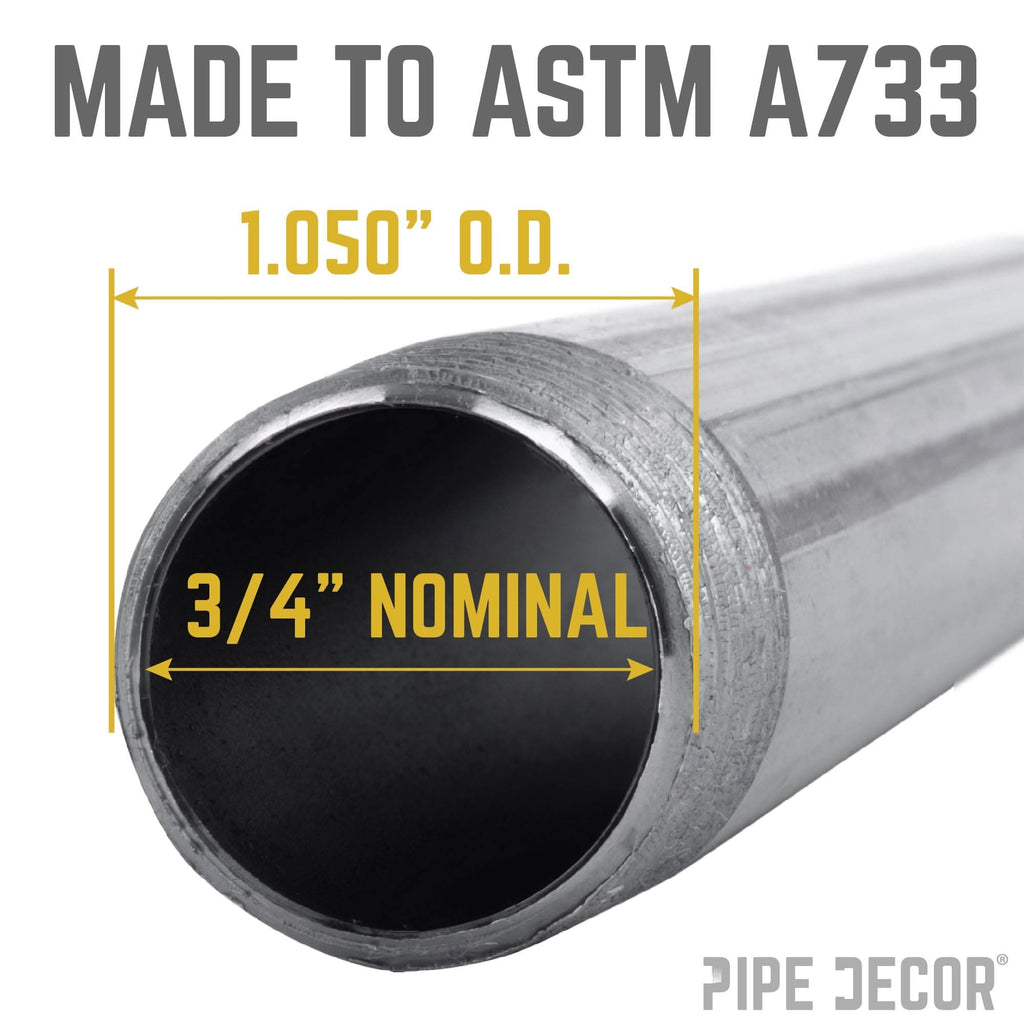 3/4 in. x 8 in. Black Pipe
