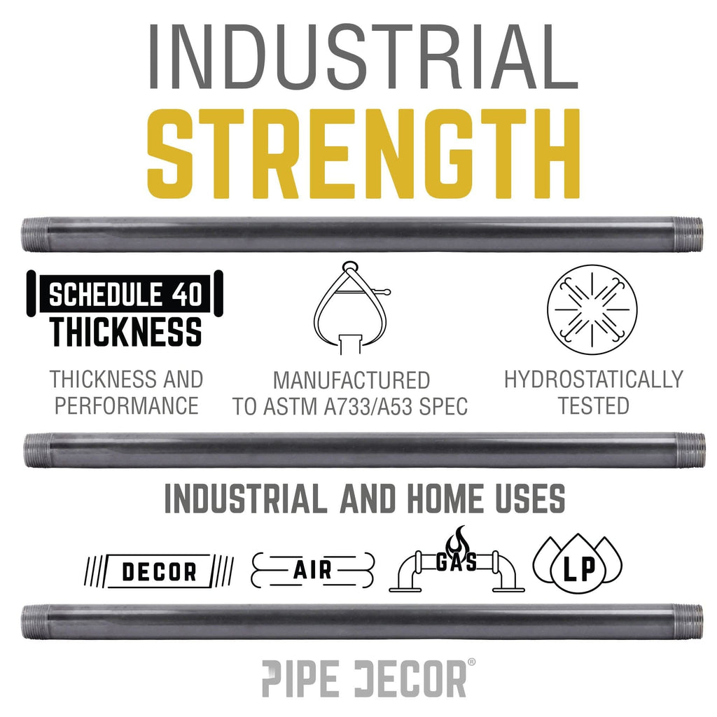 3/8 in. x 2 in. Black Pipe