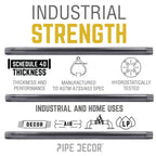 3/8 in. x 6 in. Black Pipe